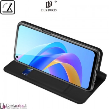 Dux Ducis dirbtinės odos viršelis - juodas (telefonams Realme 9I) Dux Ducis dirbtinės odos viršelis - juodas (telefonams Realme 9I)